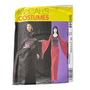 McCalls M4549 Elvira Goth Costume Sewing Pattern Size EE (14-16-18-20) UNCUT